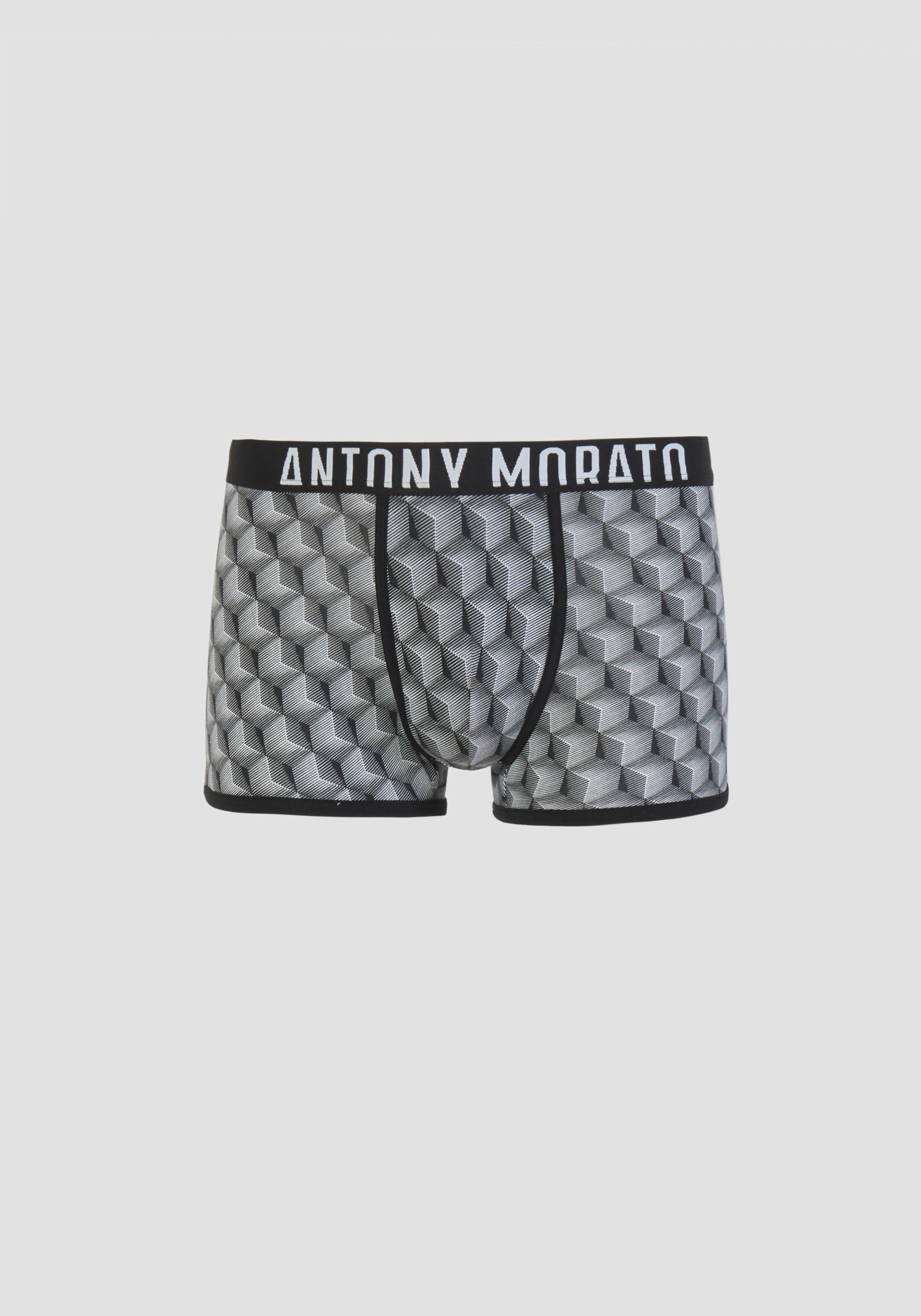 Antony Morato Boxer En Coton Avec Imprime Geometrique Noir | Homme Sous-Vetements
