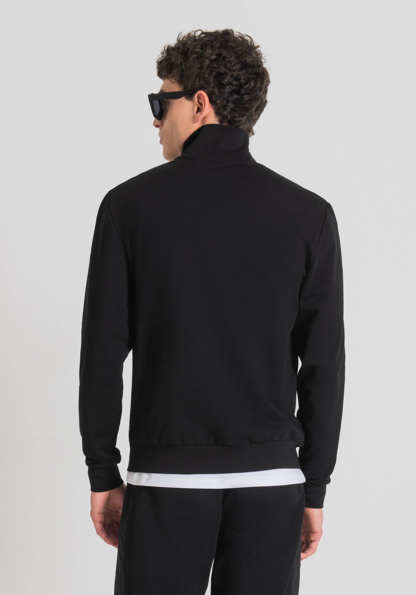 Antony Morato Sweat-Shirt Slim Fit A Col Montant En Coton Elastique Doux Et Poches Avant Dissimulees Noir | Homme Sweat-Shirts