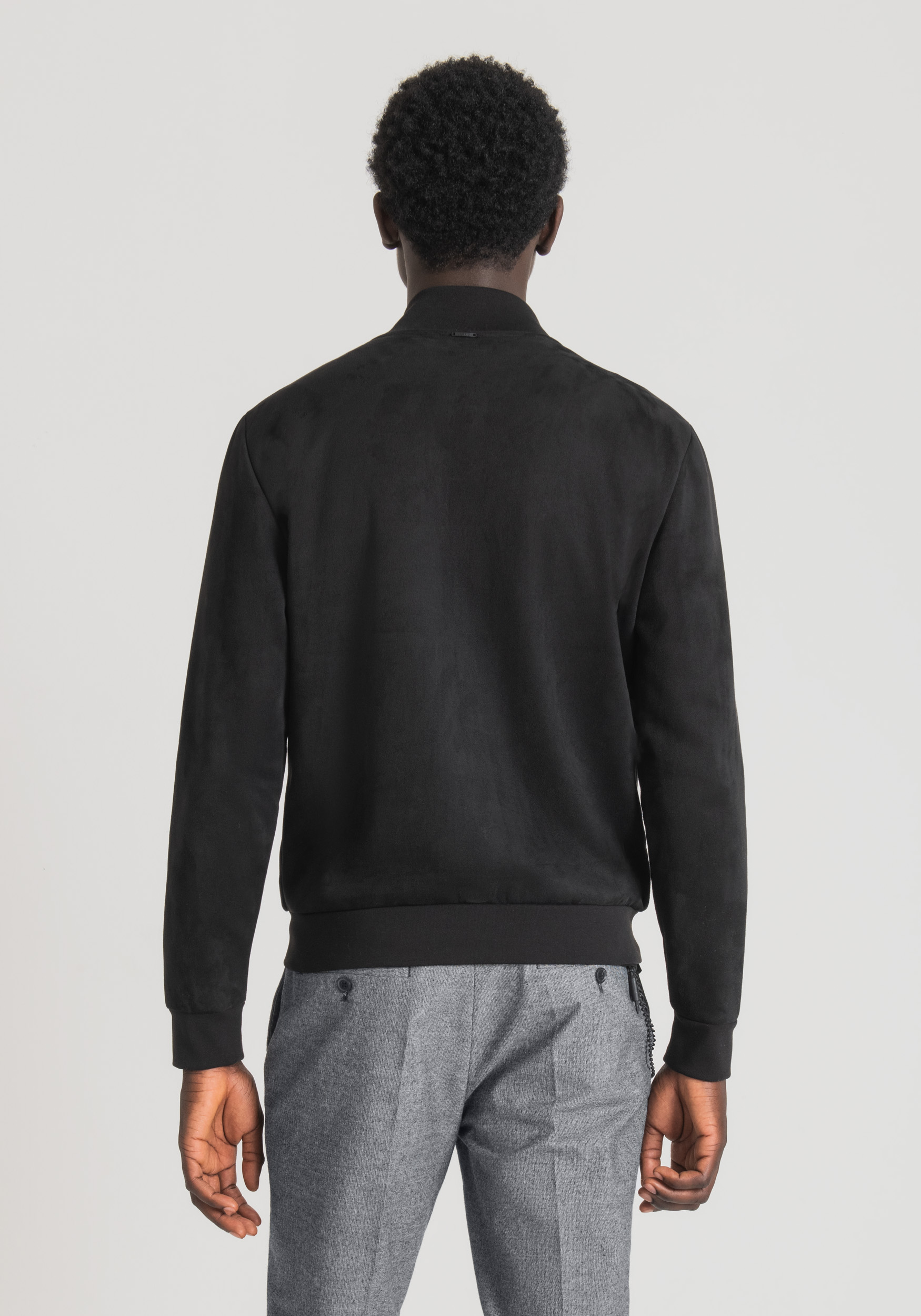 Antony Morato Sweat-Shirt Slim Fit En Tissu Stretch Effet Daim Noir | Homme Sweat-Shirts
