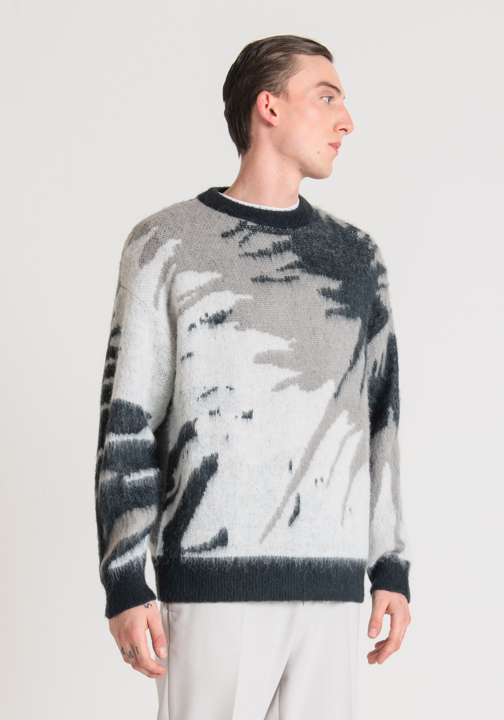 Antony Morato Pull Oversize Avec Motif Jacquard All Over Encre Bleu | Homme Pulls