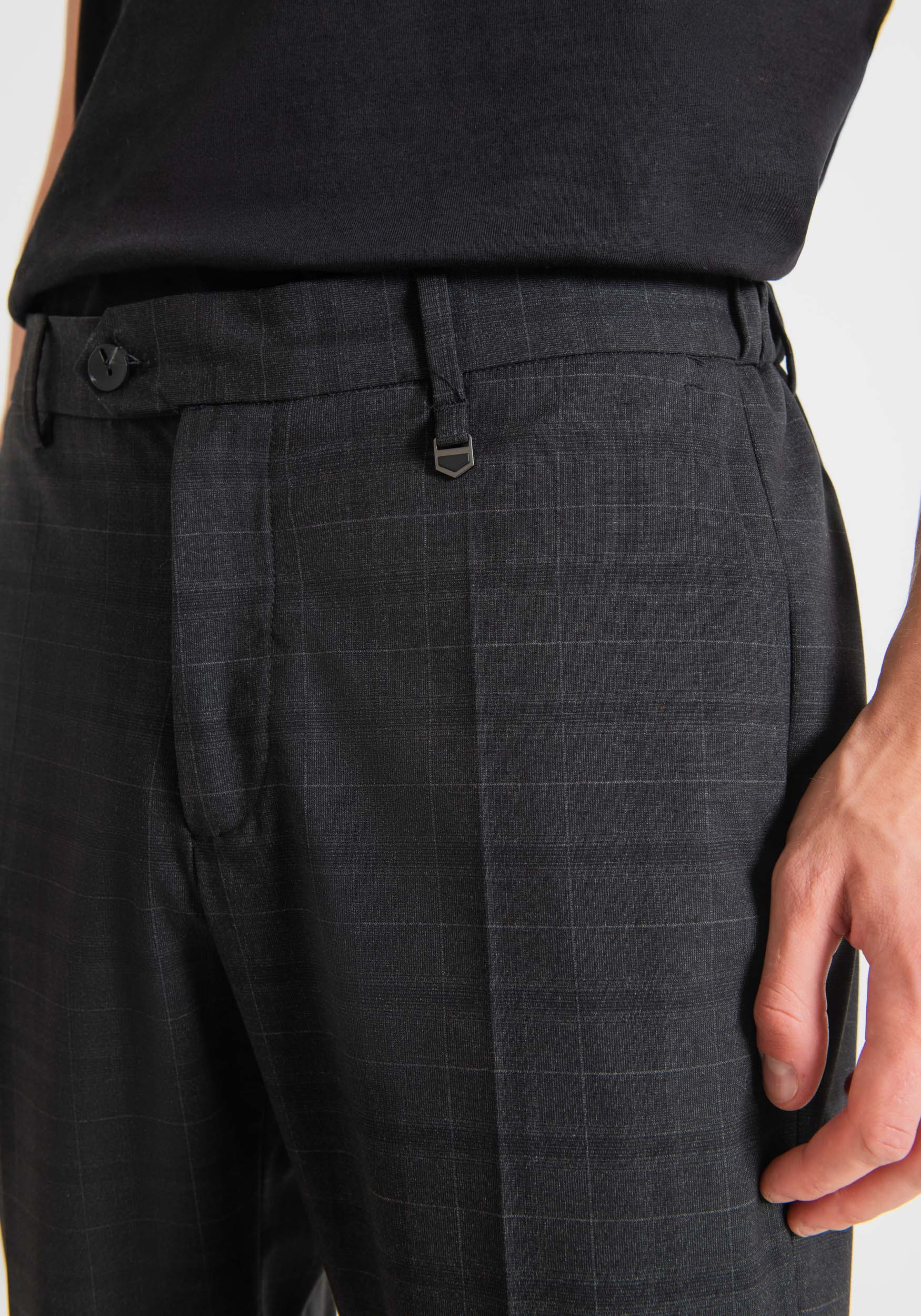 Antony Morato Pantalon Slim Ankle Length Fit Rad Avec Motif A Carreaux Noir | Homme Pantalons