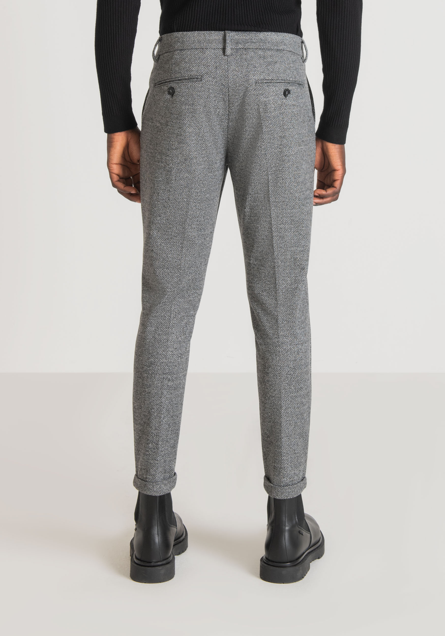 Antony Morato Pantalon Super Skinny Fit Ashe En Tissu De Viscose Melangee Elastique Chine Gris Moyen | Homme Pantalons