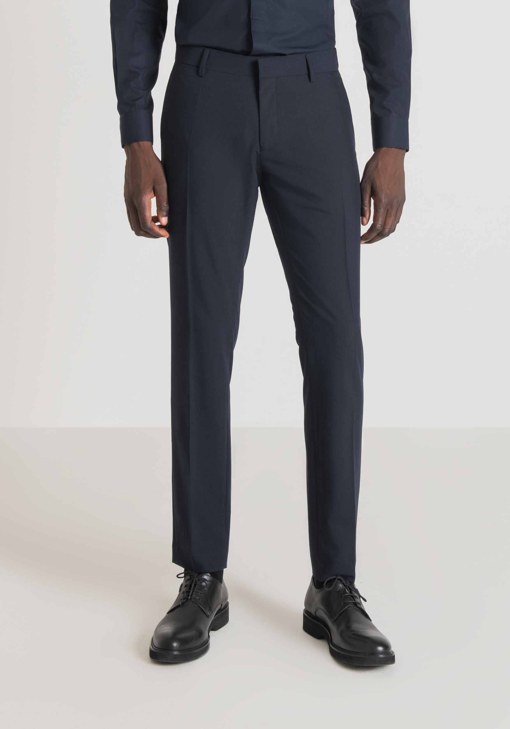 Antony Morato Pantalon Slim Fit Bonnie En Viscose Melangee Elastique Encre Bleu | Homme Pantalons