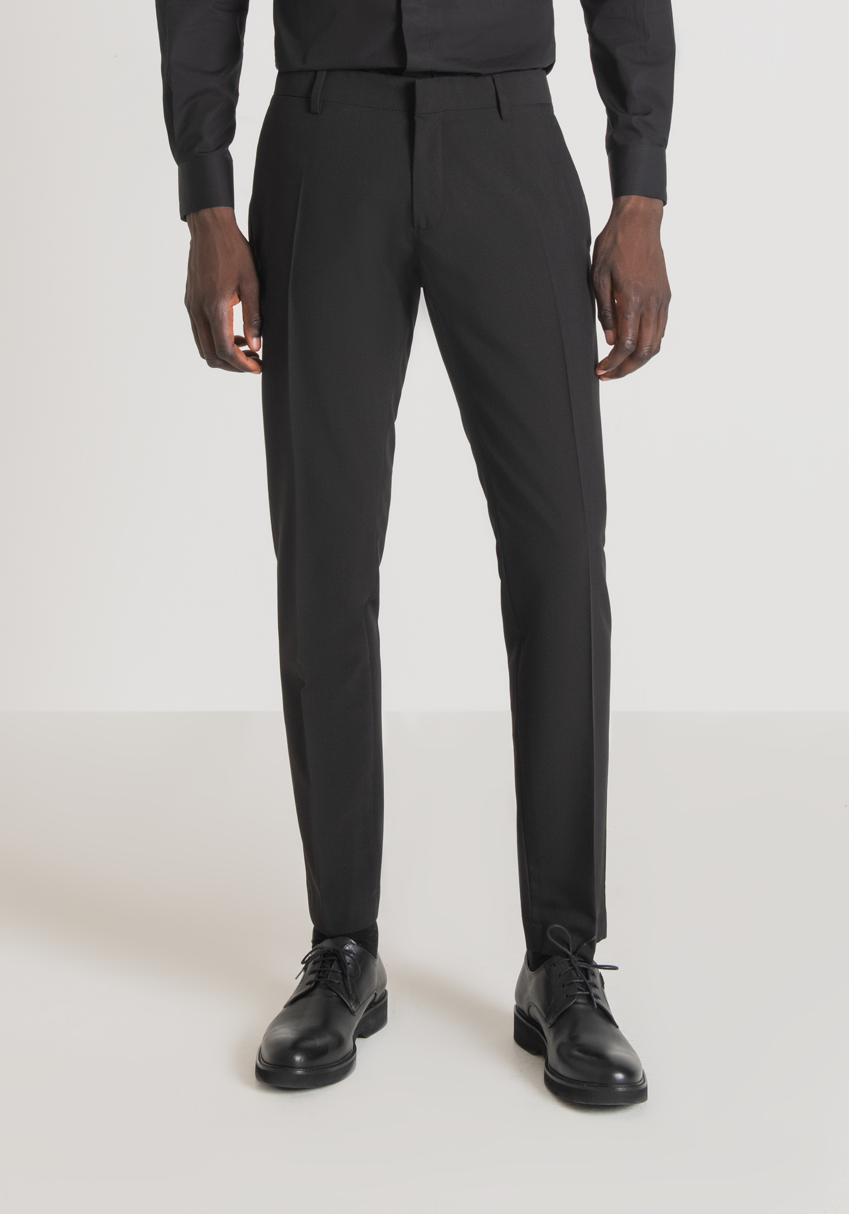 Antony Morato Pantalon Slim Fit Bonnie En Viscose Melangee Elastique Noir | Homme Pantalons