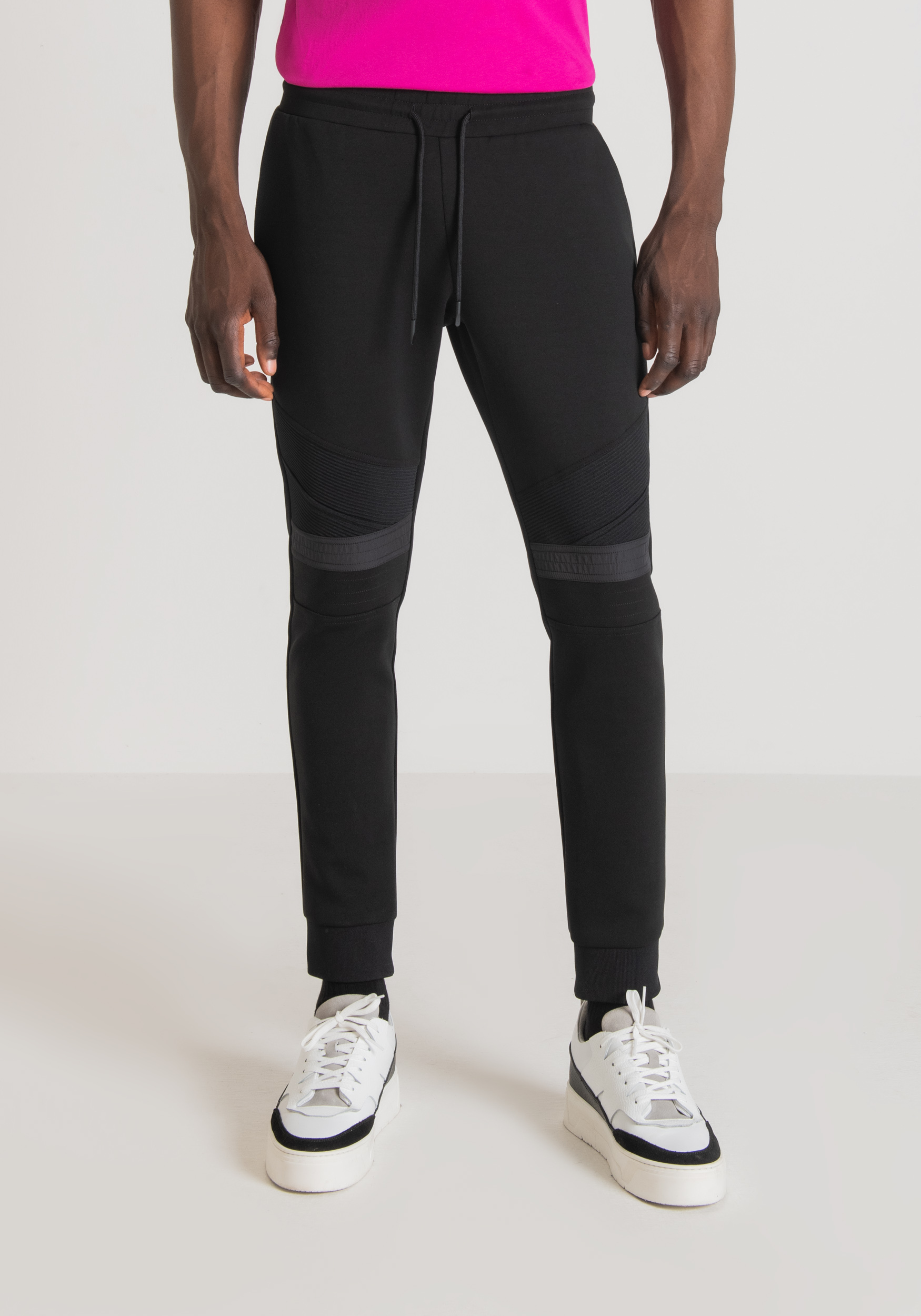 Antony Morato Pantalon Super Slim Fit En Tissu De Coton Melange Avec Element Contrastant En Nylon Shioze Noir | Homme Pantalons
