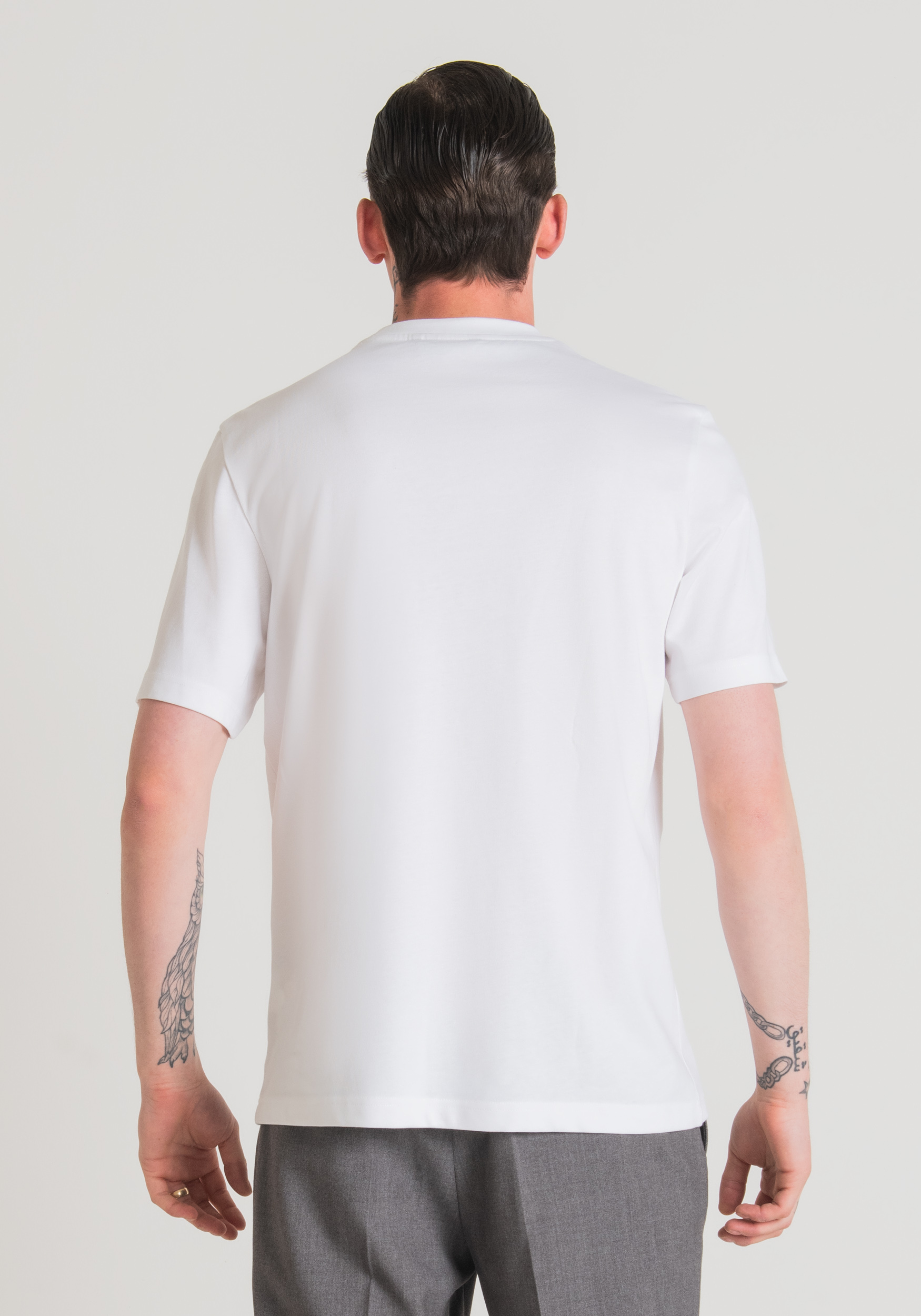 Antony Morato T-Shirt Oversize 100 % Coton Avec Logo Brode Blanc | Homme T-Shirts Et Polos