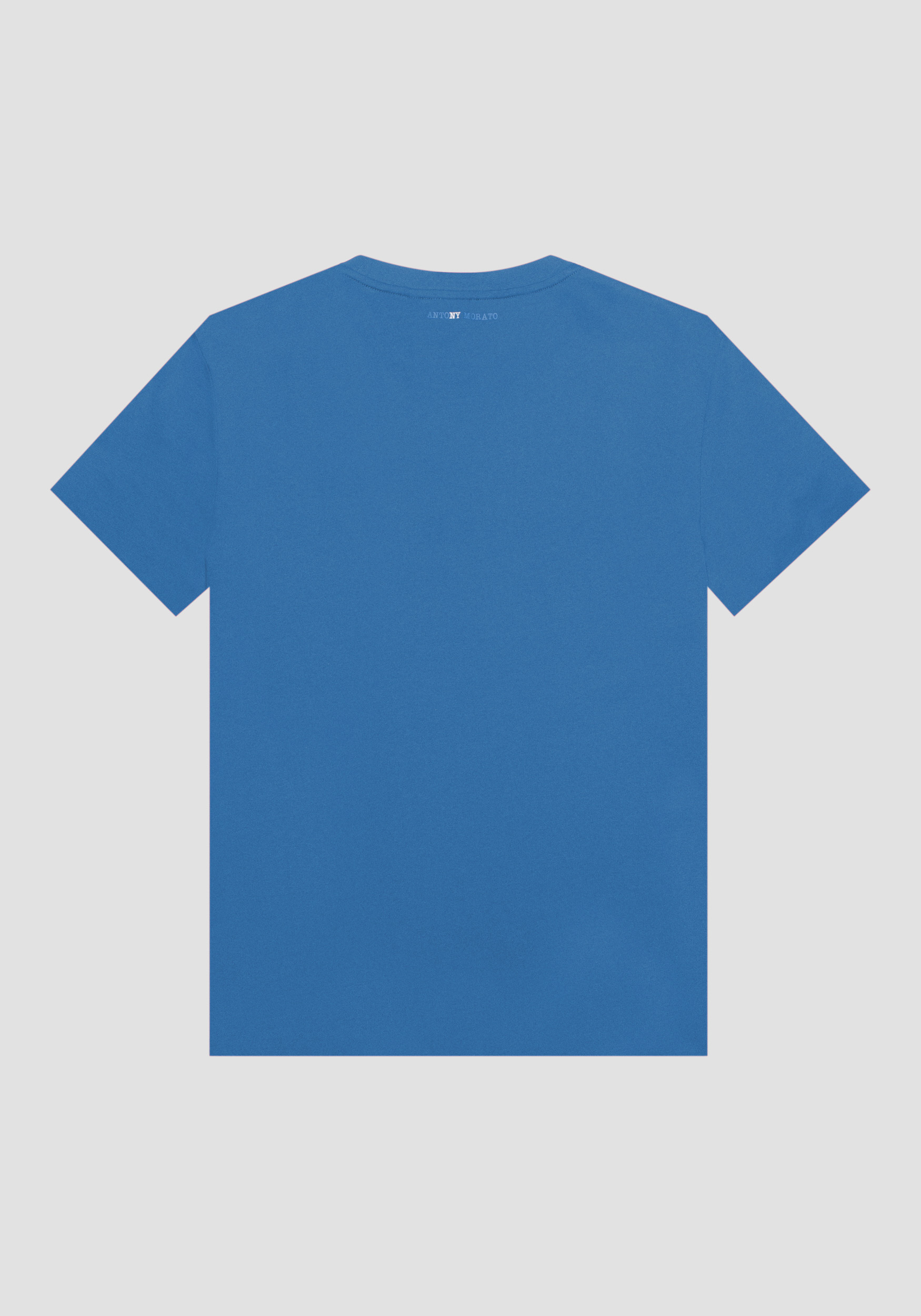 Antony Morato T-Shirt Regular Fit 100 % Coton Avec Imprime Bande Dessinee Cobalt | Homme T-Shirts Et Polos