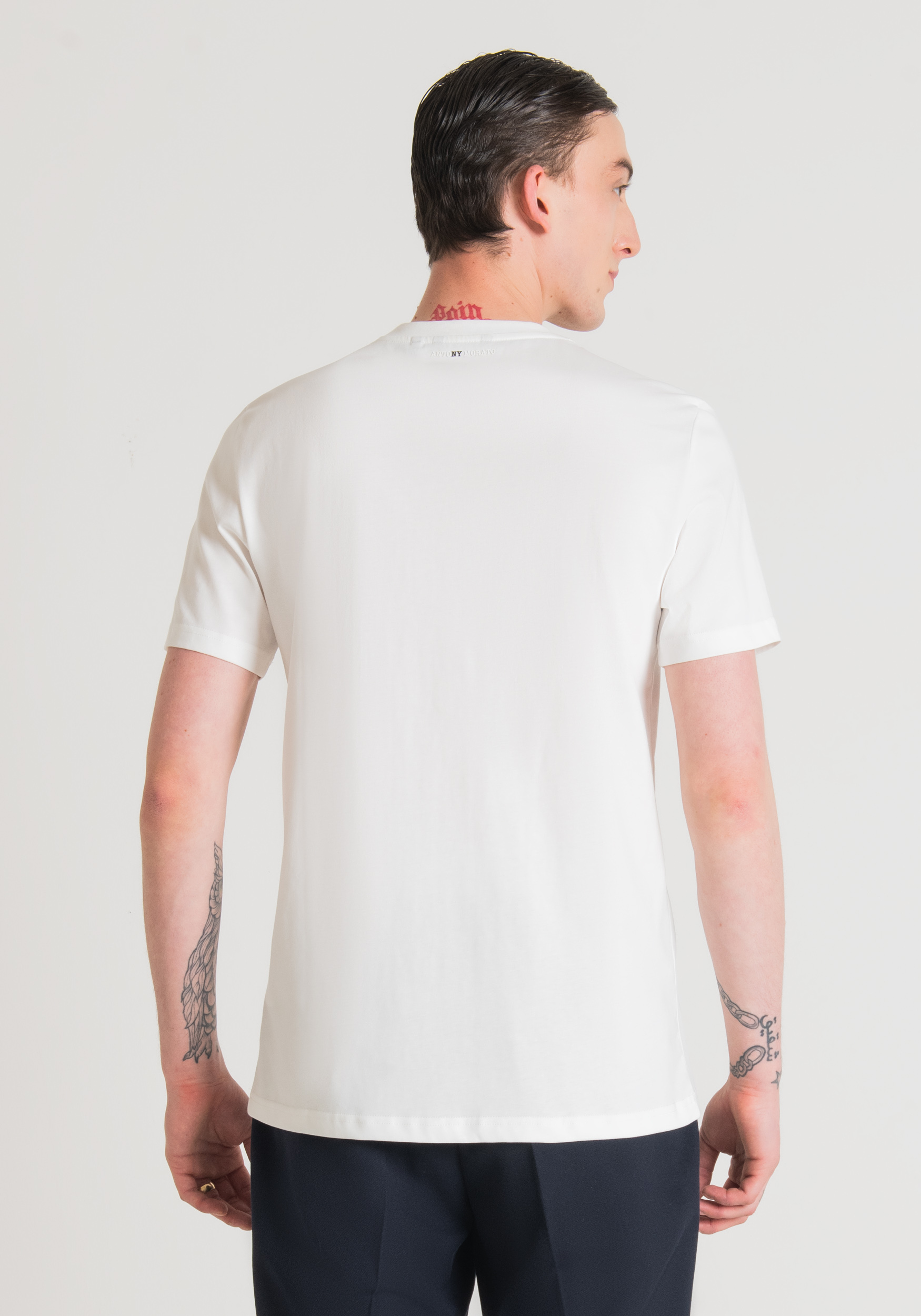 Antony Morato T-Shirt Regular Fit 100 % Coton Avec Imprime Statue De La Liberte Creme | Homme T-Shirts Et Polos