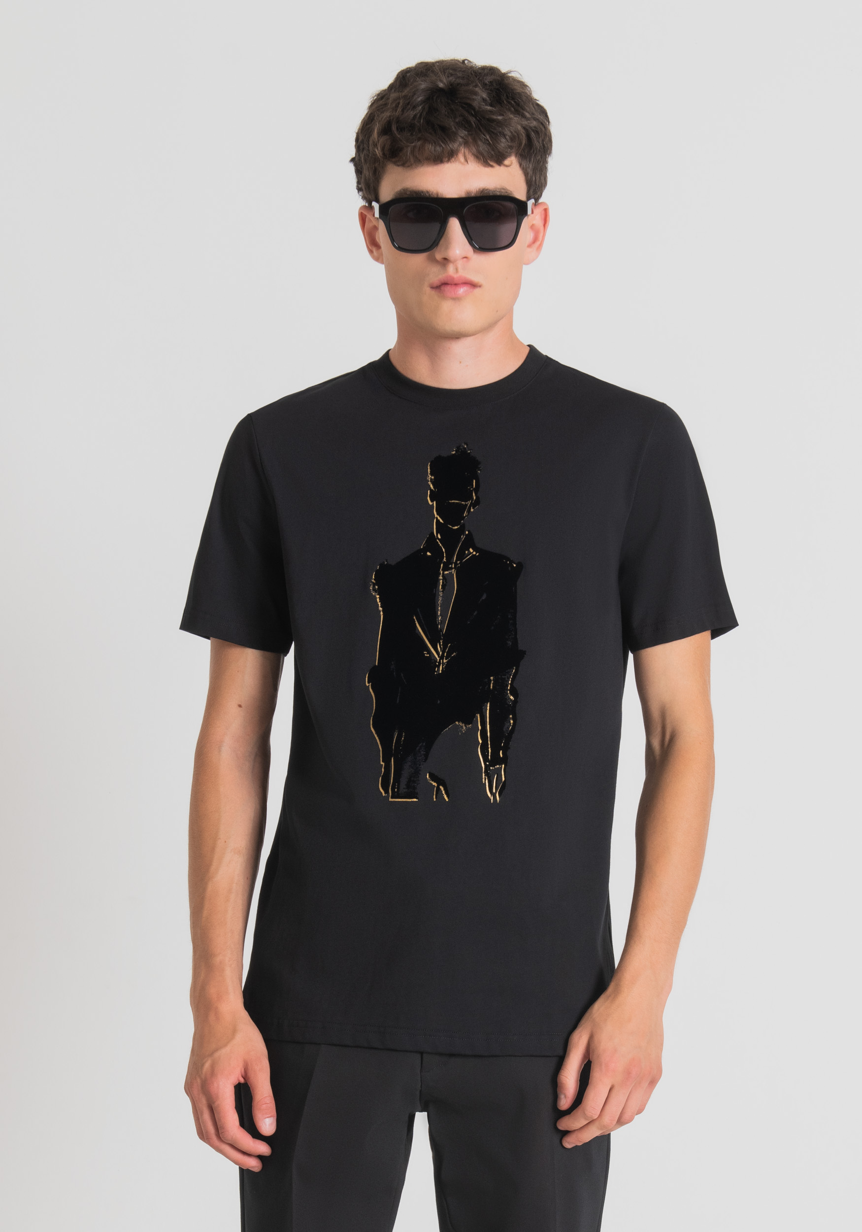 Antony Morato T-Shirt Regular Fit 100 % Coton Avec Impression Richard Hambleton Noir | Homme T-Shirts Et Polos