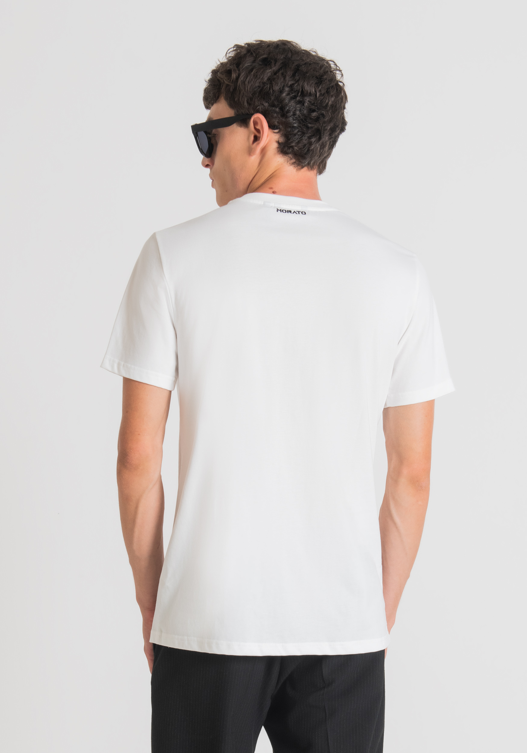 Antony Morato T-Shirt Regular Fit 100 % Coton Avec Impression De Couleur Contrastante Creme | Homme T-Shirts Et Polos