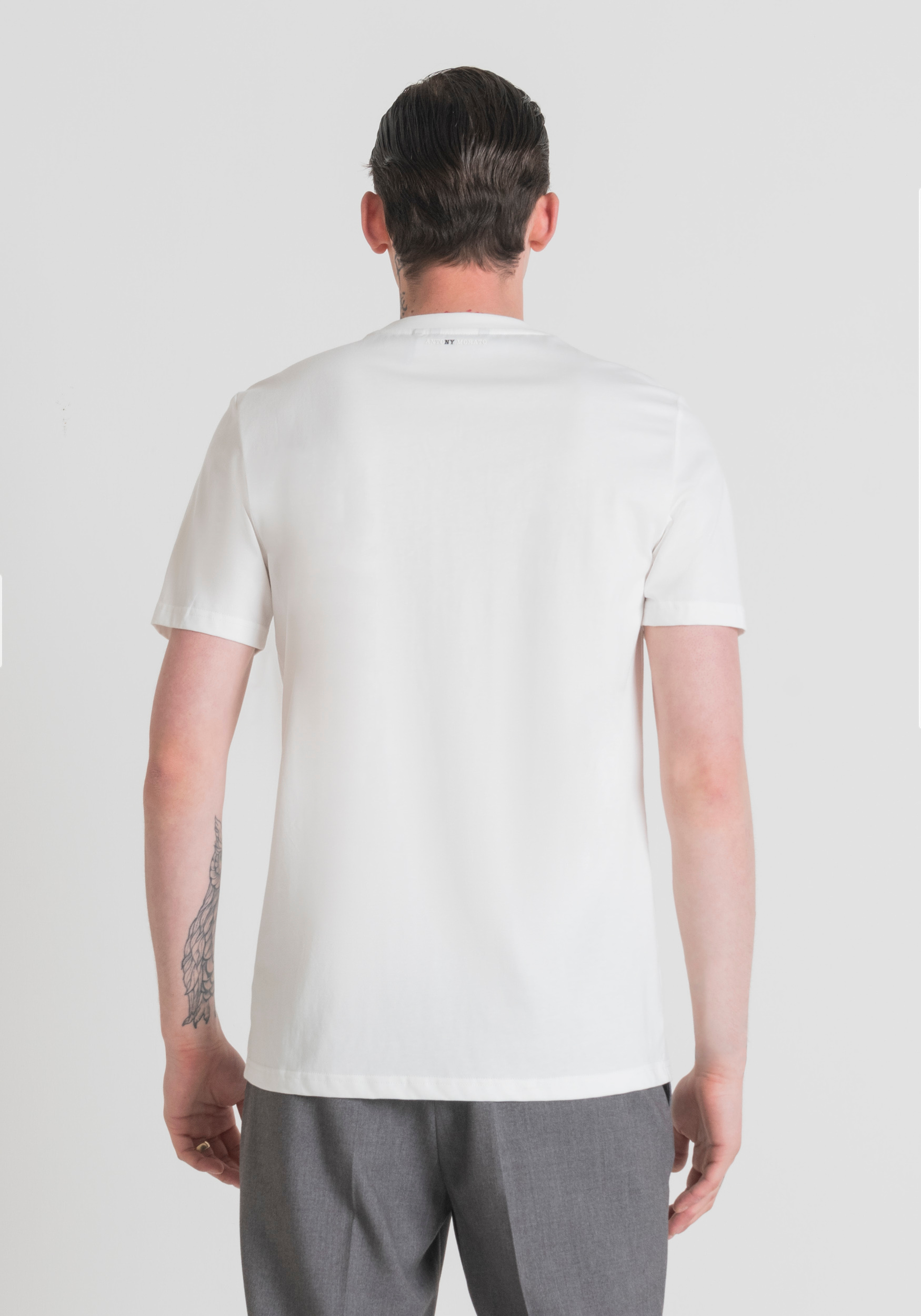 Antony Morato T-Shirt Regular Fit 100 % Coton Avec Imprime Bande Dessinee Creme | Homme T-Shirts Et Polos