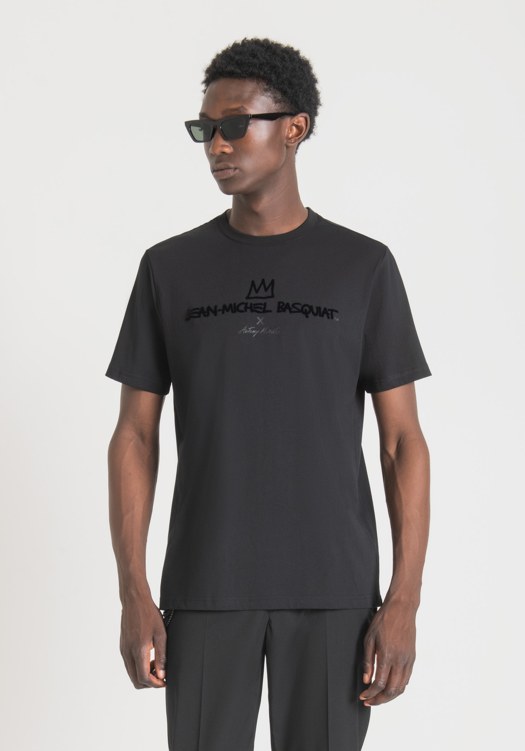 Antony Morato T-Shirt Regular Fit 100 % Coton Avec Impression Basquiat Noir | Homme T-Shirts Et Polos