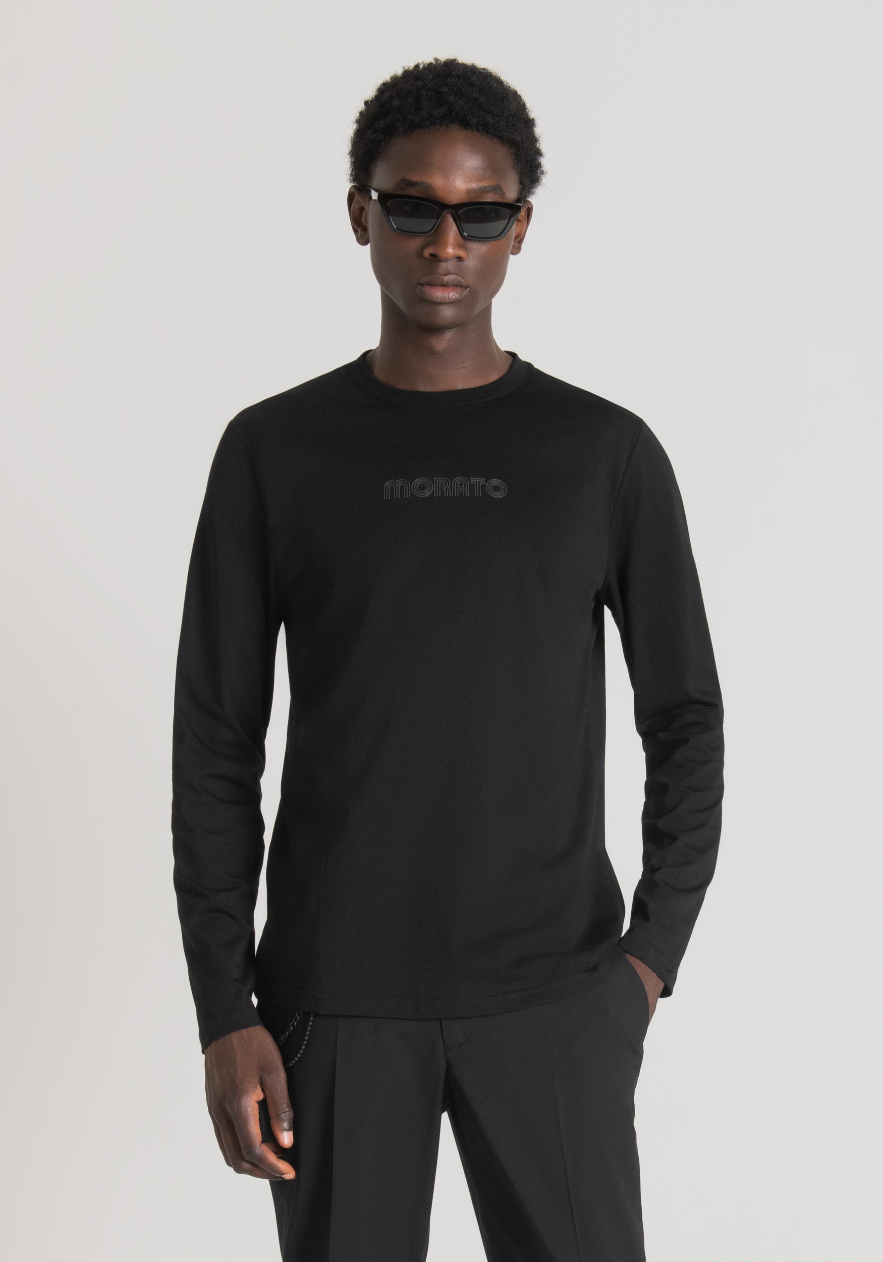 Antony Morato T-Shirt Regular Fit 100 % Coton Avec Imprime Logo En Relief Noir | Homme T-Shirts Et Polos