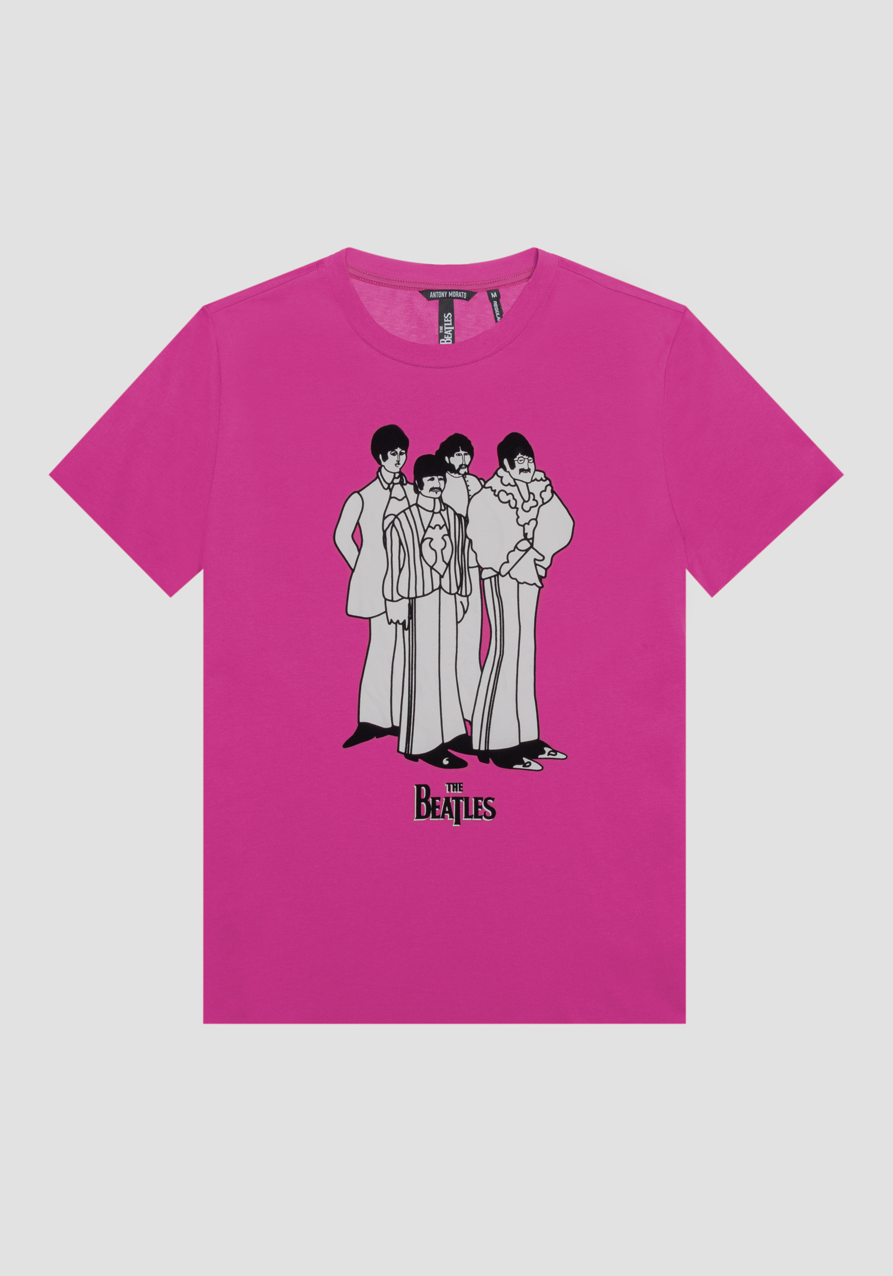 Antony Morato T-Shirt Regular Fit 100 % Coton Avec Imprime The Beatles Magenta | Homme T-Shirts Et Polos