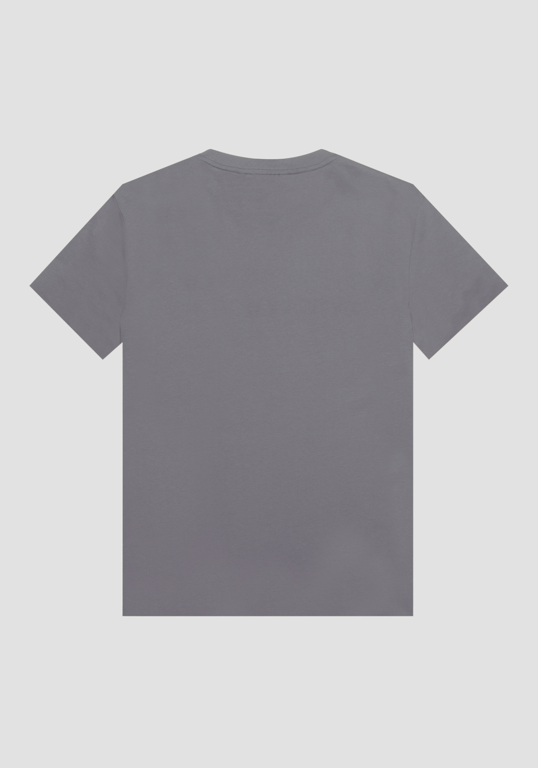 Antony Morato T-Shirt Regular Fit En Viscose Durable Avec Impression Logo Anthracite | Homme T-Shirts Et Polos