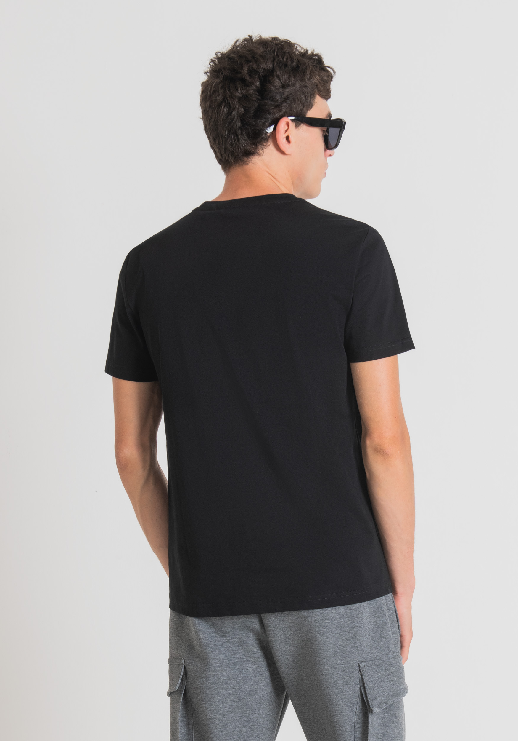 Antony Morato T-Shirt Slim Fit En Pur Coton Avec Imprime Morato Noir | Homme T-Shirts Et Polos
