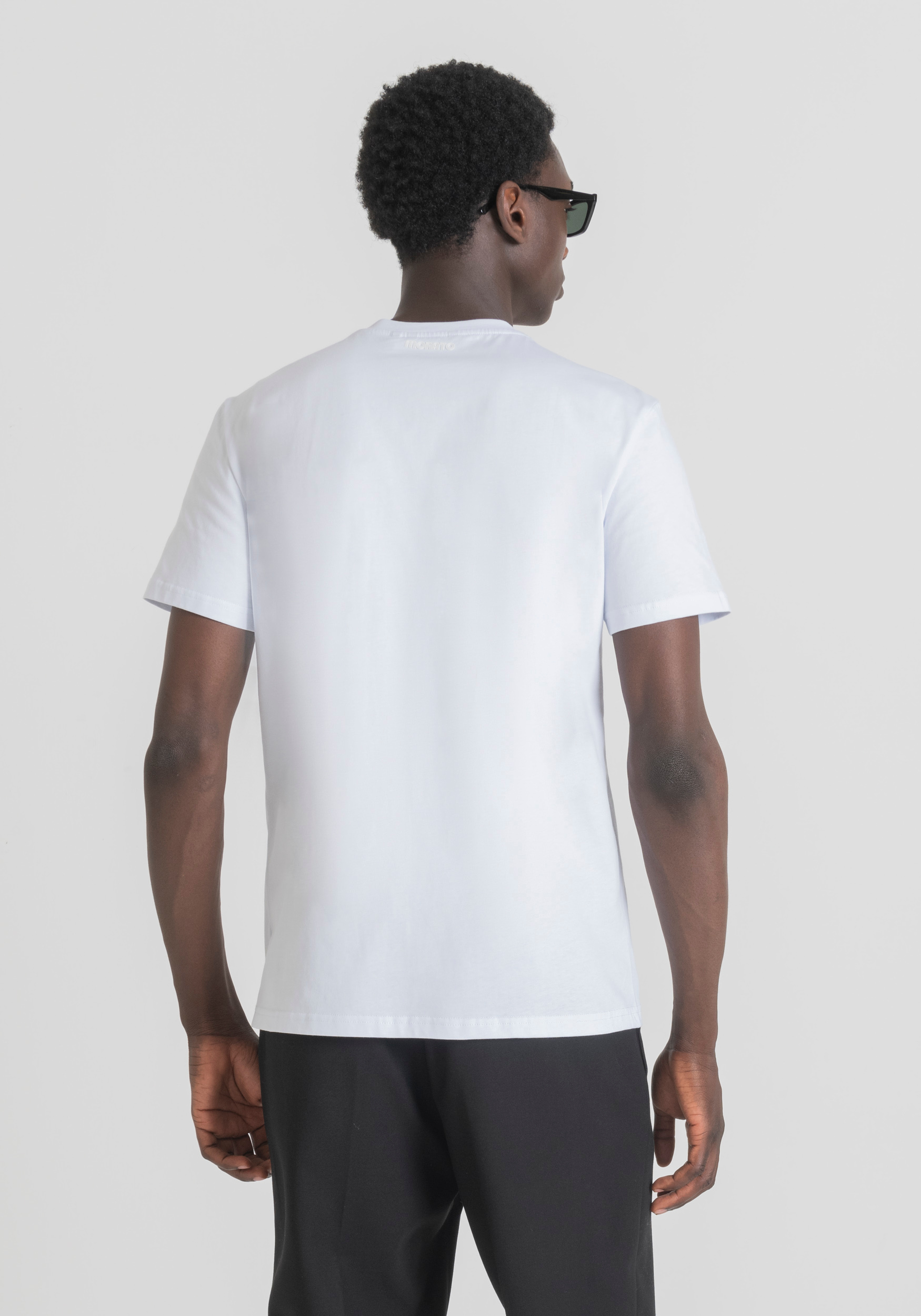 Antony Morato T-Shirt Slim Fit 100 % Coton Doux Avec Imprime Tete De Mort Blanc | Homme T-Shirts Et Polos